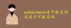 schoolwork是可数名词还是不可数名词