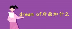 dream of后面加什么