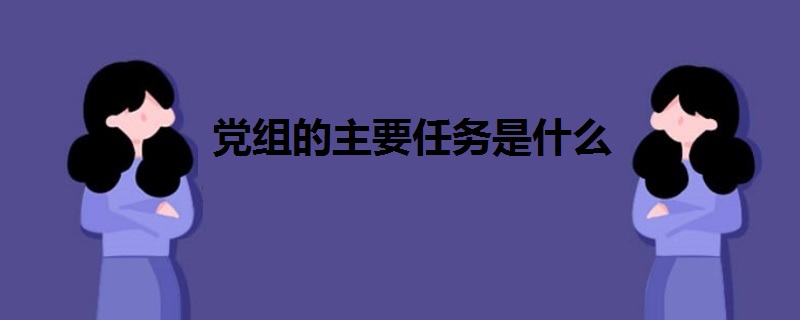 党组的主要任务是什么