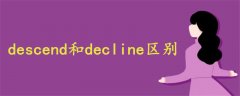 descend和decline区别