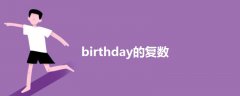 birthday的复数