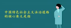 中国特色社会主义法治道路的核心要义是指