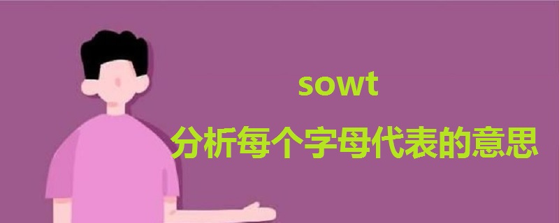 sowt分析每个字母代表的意思