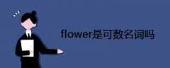 flower是可数名词吗