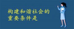 构建和谐社会的重要条件是