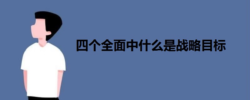 四个全面中什么是战略目标