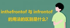 inthefrontof与infrontof的用法的区别是什么?