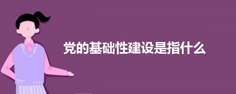 党的基础性建设是指什么