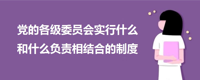 党的各级委员会实行什么和什么负责相结合的制度