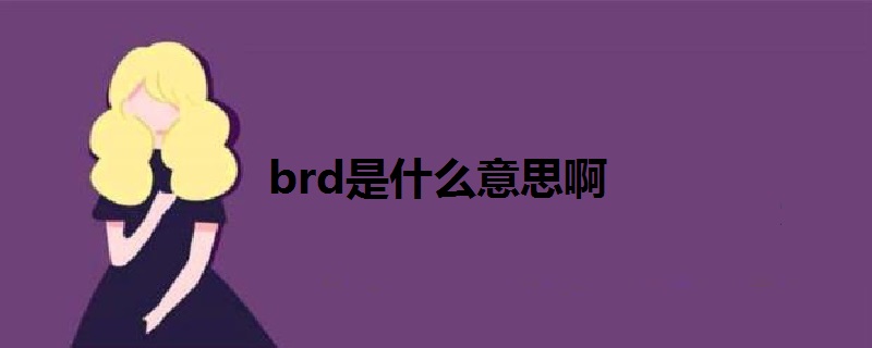 brd是什么意思啊