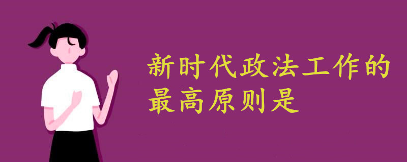 政法工作的最高原则是