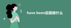 have been后面接什么