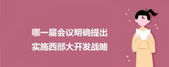 哪一届会议明确提出实施西部大开发战略