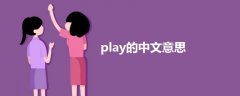 play的中文意思