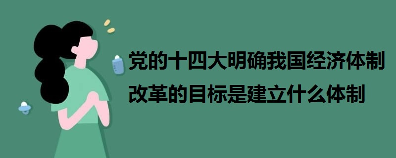 党的十四大明确我国经济体制改革的目标是建立什么体制