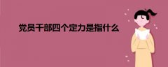 党员干部四个定力是指什么