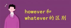 however和whatever的区别