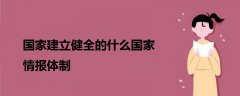 国家建立健全的什么国家情报体制