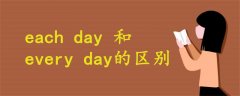 each day 和every day的区别