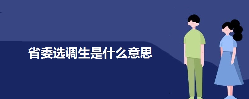 省委选调生是什么意思