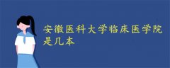 安徽医科大学临床医学院是几本