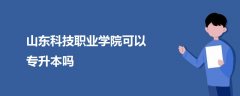 山东科技职业学院可以专升本吗