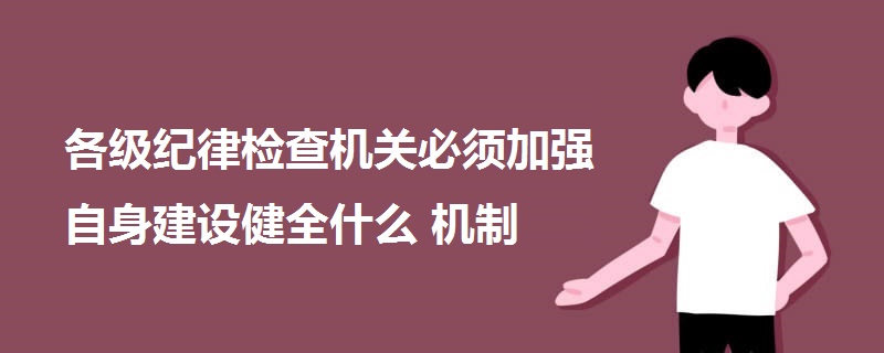 各级纪律检查机关必须加强自身建设健全什么机制