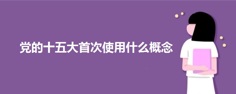 党的十五大首次使用什么概念