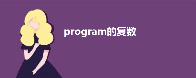 program的复数