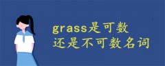 grass是可数还是不可数名词