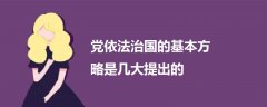 党依法治国的基本方略是几大提出的