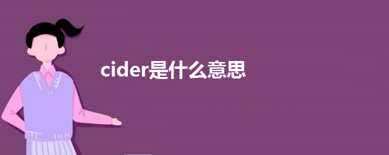 cider是什么意思