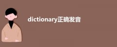 dictionary正确发音