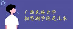 广西民族大学相思湖学院是几本