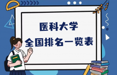 医科大学全国排名一览表，中国最好的医科类大学最新排名