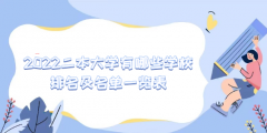 2023二本大学有哪些学校排名及名单一览表（2023参考）