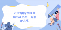 2023山东的大学排名及名单一览表（153所）